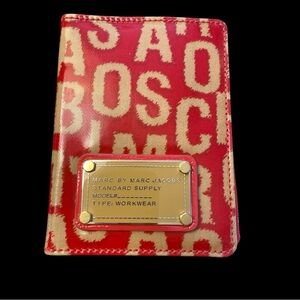 Marc Jacobs Red & Tan Passport Cover BNWOT